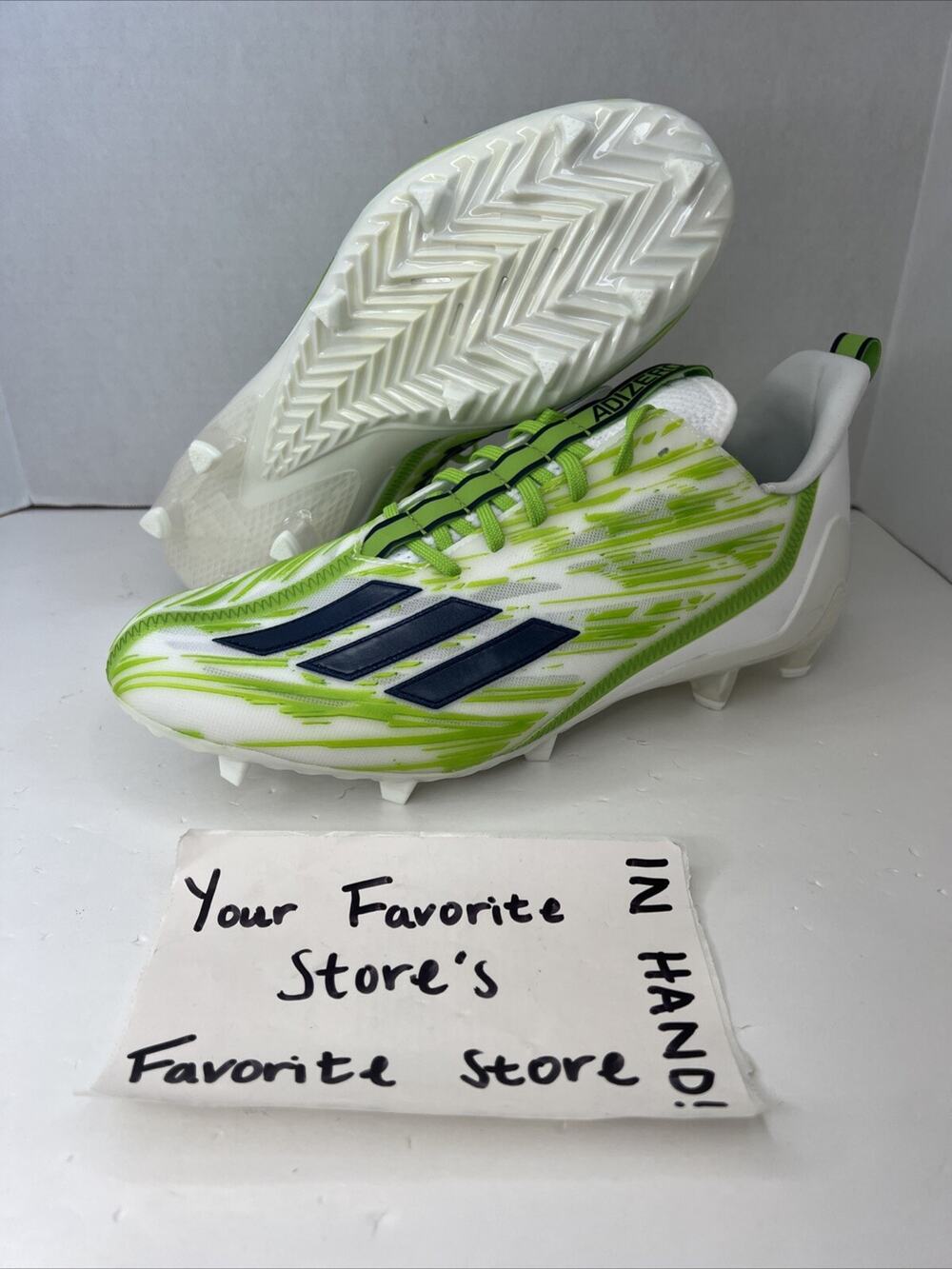 Adidas Adizero Lightweight Football Cleats Seahawks Green White HR1591 Mens 11.5